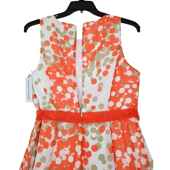 Emma Michele ~Woman Size 8~ Multicolor Sleeveless Midi Dress Fully Lined NWT. - Picture 6 of 14